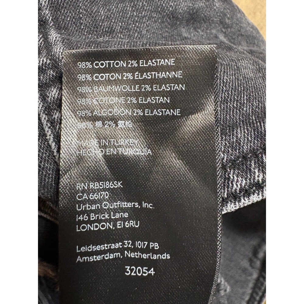 BDG Urban Outfitters Denim Mini Skirt Womens Small Black 3 Button - Picture 5 of 5